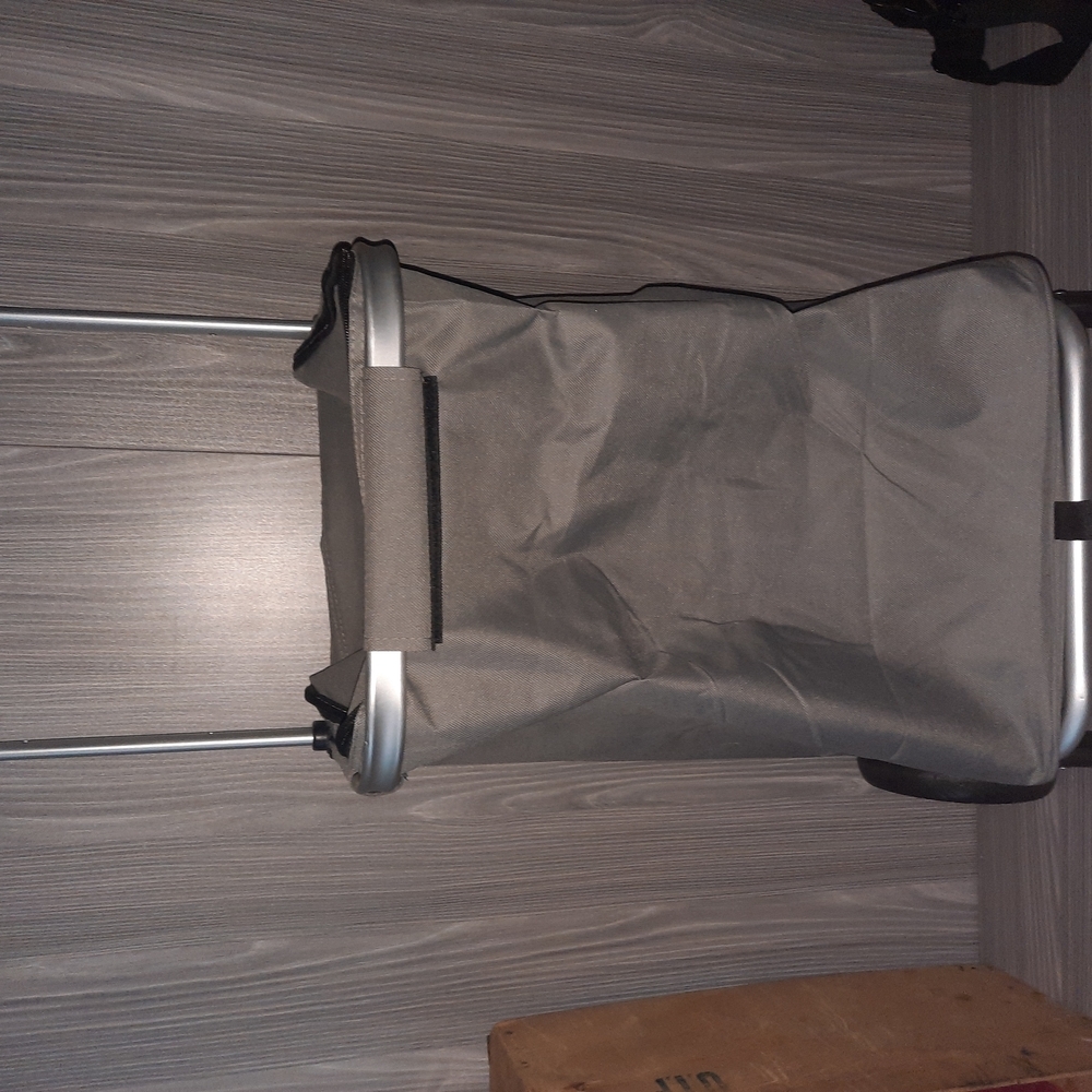 Gray Rolling Tote Bag
